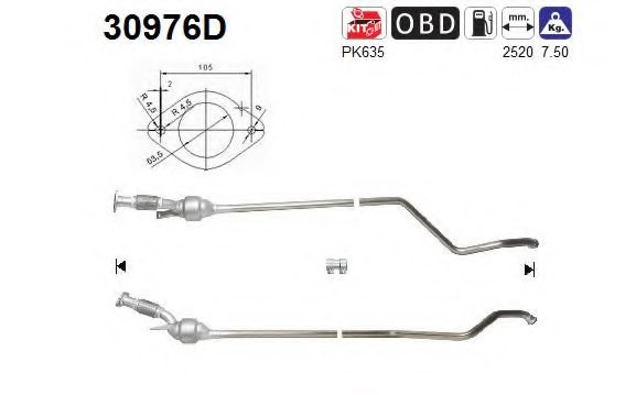 AS 30976D Catalytic Converter